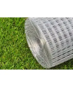 vidaXL Chicken Wire Fence Galvanised Steel 10×1 m Silver