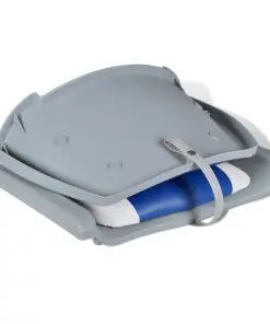 Boat Seat Foldable Backrest With Blue-white Pillow 41 x 51 x 48 cm