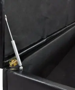 vidaXL Storage Bench Black Large Size