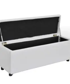 Storage Bench White Medium Size