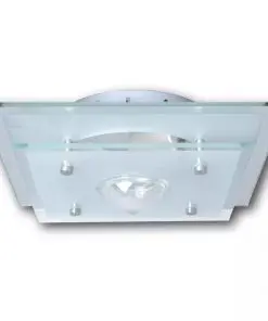 Ceiling Lamp Glass Square 1 x E27 Crystal