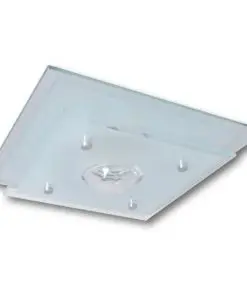 Ceiling Lamp Glass Square 1 x E27 Crystal