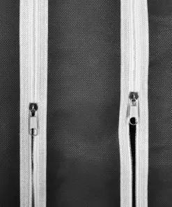 vidaXL Wardrobe with Compartments and Rods 45x150x176 cm Black Fabric