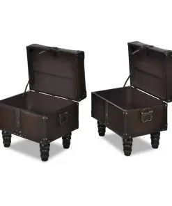 vidaXL Storage Bench Set 3 pcs Brown