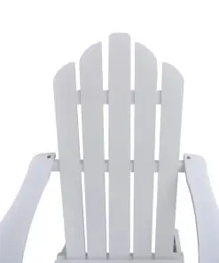 vidaXL Garden Chair with Ottoman Wood White
