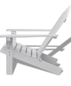 vidaXL Garden Chair Wood White