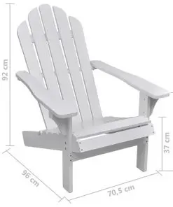 vidaXL Garden Chair Wood White