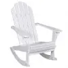 vidaXL Garden Rocking Chair Wood White vidaXL Garden Rocking Chair Wood White