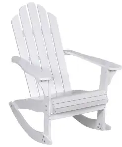 vidaXL Garden Rocking Chair Wood White