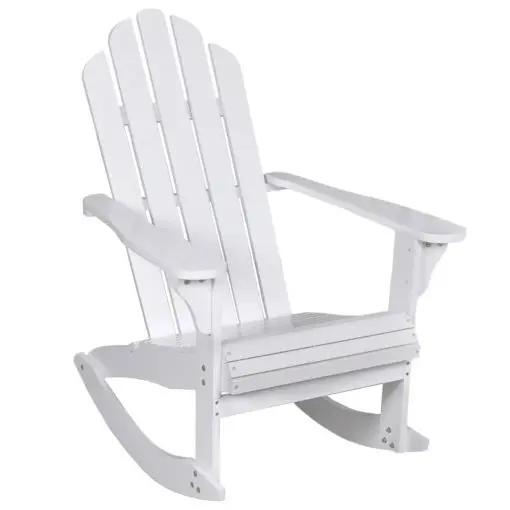 vidaXL Garden Rocking Chair Wood White