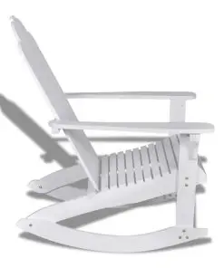 vidaXL Garden Rocking Chair Wood White