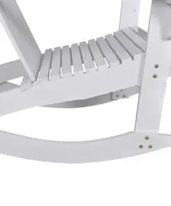 vidaXL Garden Rocking Chair Wood White