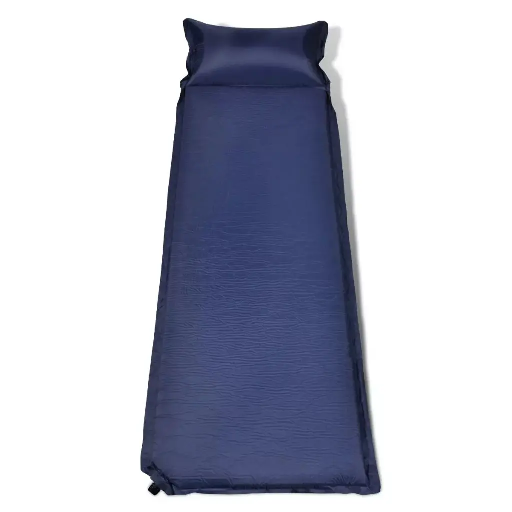 Air Mattress 6 x 66 x 200 CM Blue Pillow Inflatable