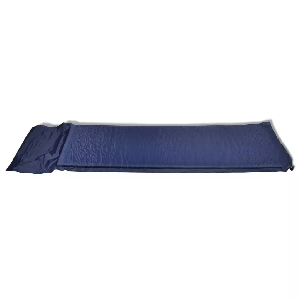 Air Mattress 6 x 66 x 200 CM Blue Pillow Inflatable