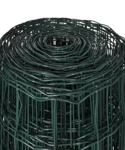 vidaXL Euro Fence Steel 25×1.0 m Green