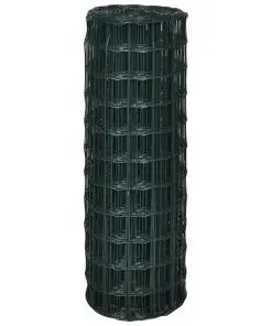 vidaXL Euro Fence Steel 25×1.0 m Green