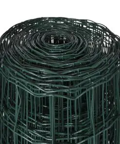 vidaXL Euro Fence Steel 25×1.2 m Green