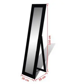 Free Standing Mirror Full Length Black