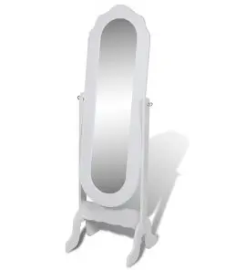 Free Standing Mirror White Adjustable