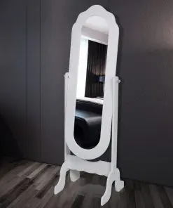 Free Standing Mirror White Adjustable