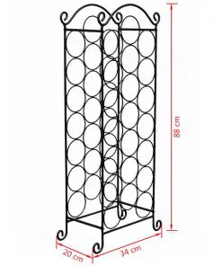 vidaXL Wine Rack for 21 Bottles Metal