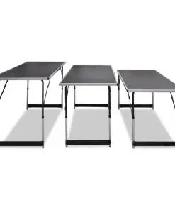 vidaXL Pasting Table 3 pcs Foldable Height Adjustable