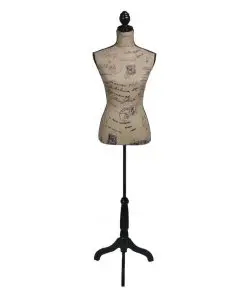 Ladies Bust Display Bust Brown Black Jute Female Mannequin Display