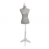 Ladies Bust Display Mannequin Linen With Stripes