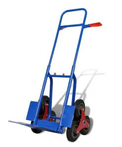 vidaXL Folding Sack Truck with 6 Wheels Blue