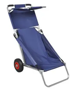 vidaXL Beach Trolley with Wheels Portable Foldable Blue