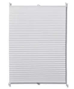 Plisse Blind 80x100cm White Pleated Blind