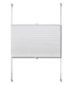 Plisse Blind 80x100cm White Pleated Blind