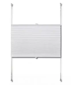 Plisse Blind 100x125cm White Pleated Blind
