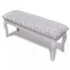 Cushioned Hocker for Dressing Table 2-Seater White 110 cm Cushioned Hocker for Dressing Table 2-Seater White 110 cm
