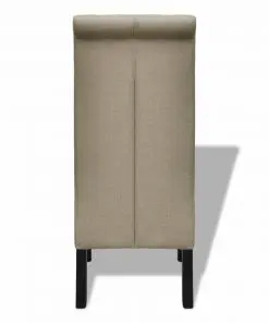 vidaXL Dining Chairs 2 pcs Beige Fabric