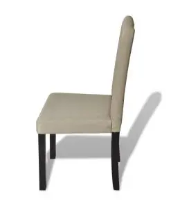 vidaXL Dining Chairs 4 pcs Beige Fabric