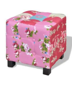 vidaXL Armchair with Footstool Patchwork Design Fabric