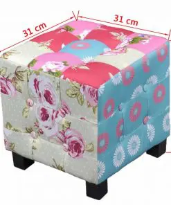 vidaXL Armchair with Footstool Patchwork Design Fabric