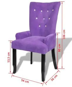 vidaXL Armchair Purple Velvet