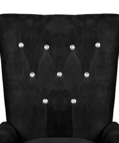 vidaXL Armchair Black Velvet