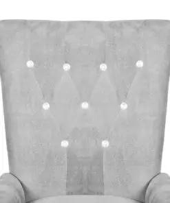 vidaXL Armchair Silver Velvet