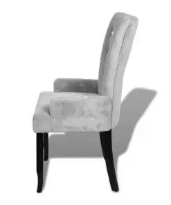 vidaXL Armchair Silver Velvet