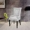 vidaXL Armchair Silver Velvet
