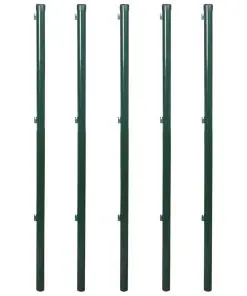 vidaXL Chain Link Fence with Posts Spike Galvanised Steel 1.25×15 m