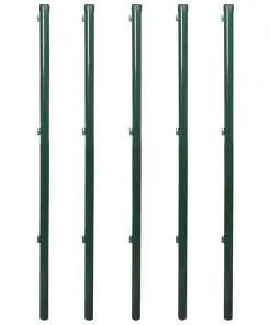 vidaXL Chain Link Fence with Posts Spike Galvanised Steel 1.5×15 m