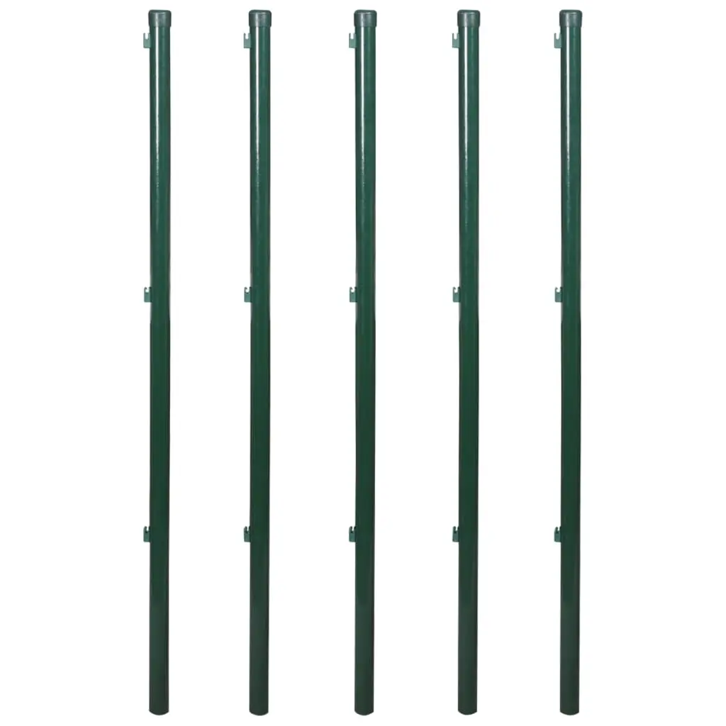 vidaXL Chain Link Fence with Posts Spike Galvanised Steel 1.5×15 m