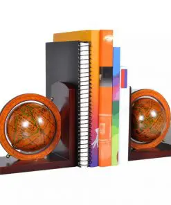vidaXL Bookstand World Map Globe Bookend Classic A Pair