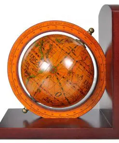 vidaXL Bookstand World Map Globe Bookend Classic A Pair