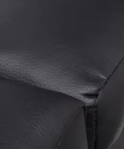 vidaXL Chaise Longue Black Faux Leather