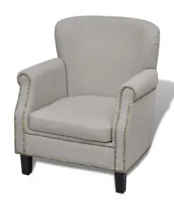 vidaXL Armchair Grey Fabric